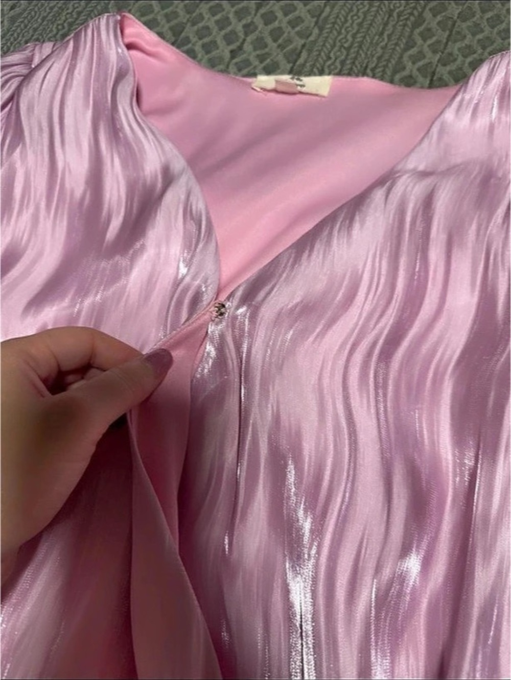 Pink Ruched Blouse Like New - Picture 2 of 3